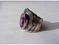 Hõbe,875 KK4 sõrmus roosa kiviga nr.46