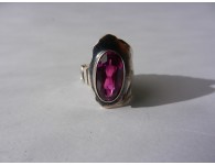 Hõbe,875 KK4 sõrmus roosa kiviga nr.47